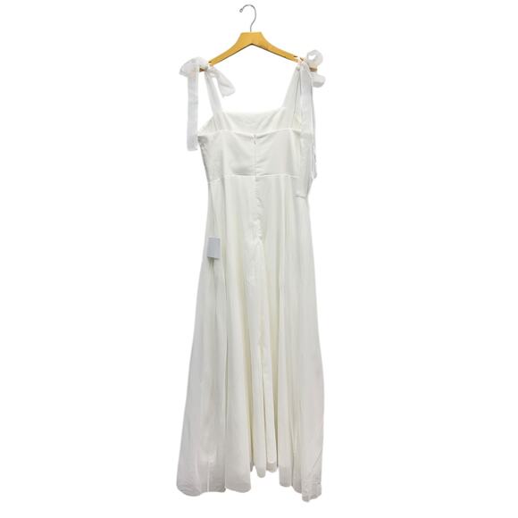 Lulus Radiant Romance White Tie-Strap Maxi Dress size Medium NWT - Picture 7 of 8